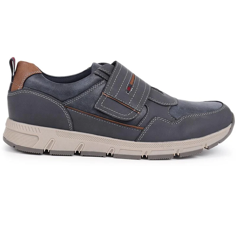 Wide Fit Adjustable Fasten Trainers - WBINS40033 / 325 790 - Navy