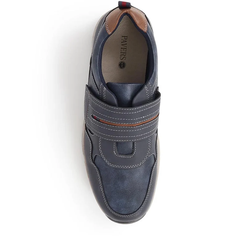 Wide Fit Adjustable Fasten Trainers - WBINS40033 / 325 790 - Navy