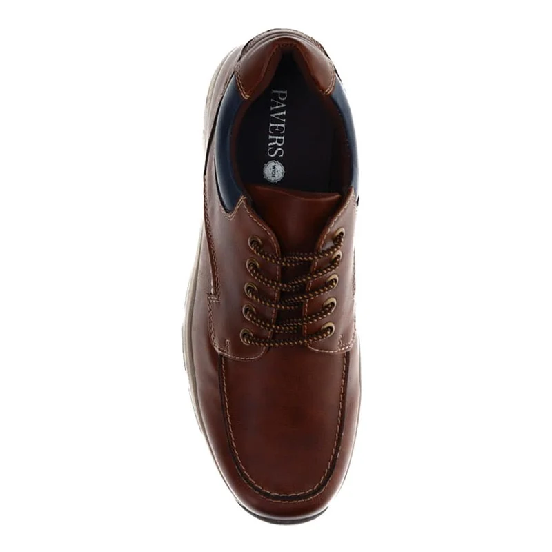 Wide Fit Casual Lace Up Trainers - WBINS40025 / 325 786 - Brown