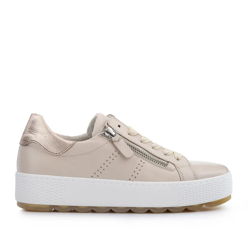 Quench Gabor Leather Platform Trainers - GAB41519 / 327 035 - Cream