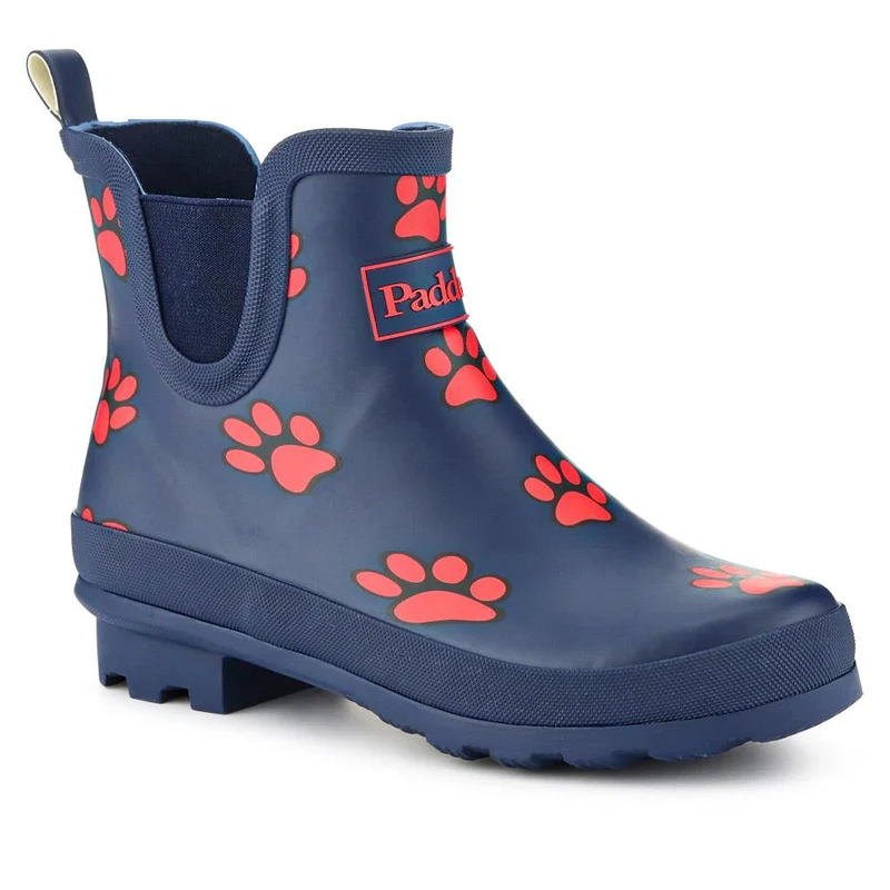 Paw Print Chelsea Wellington Boots - RAI40005 / 326 490 - Navy