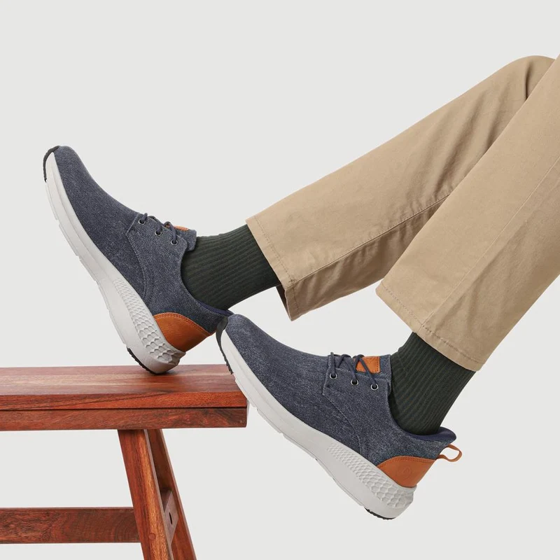 Easy Step In Wide Fit Lightweight Trainers - BOJIE41012 / 327 255 - Navy
