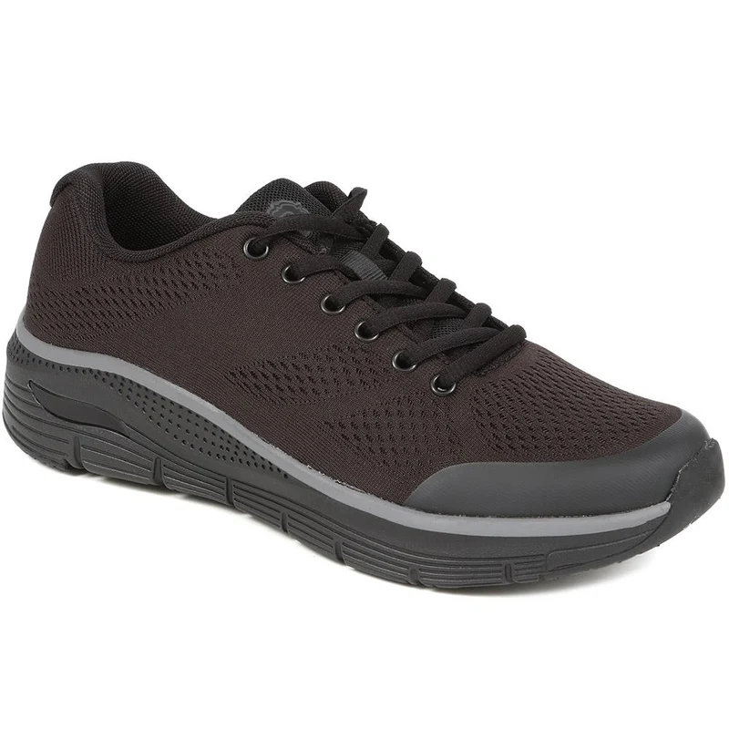 Lace-Up Trainers - SUNT39001 / 324 895 - Black