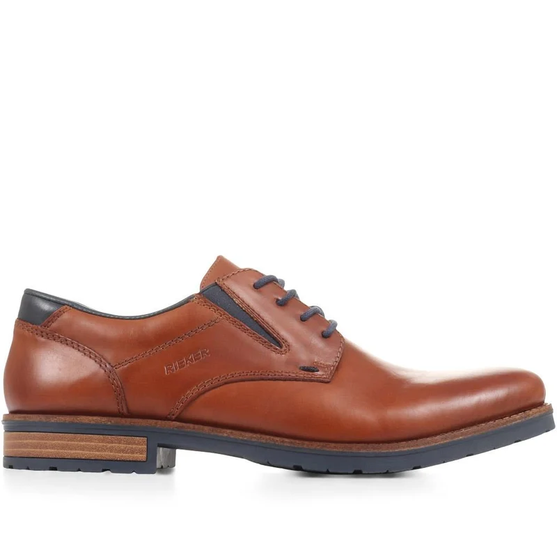 Smart Lace-Up Derby Shoes - RKR36517 / 322 380 - Tan