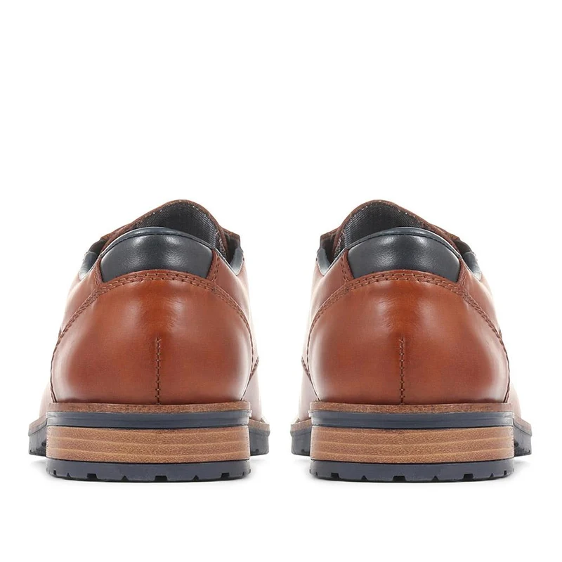 Smart Lace-Up Derby Shoes - RKR36517 / 322 380 - Tan