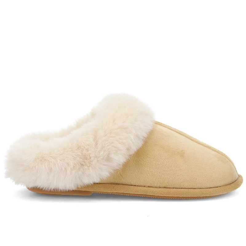 Memory Foam Mule Slippers - QING40036 / 326 295 - Chestnut