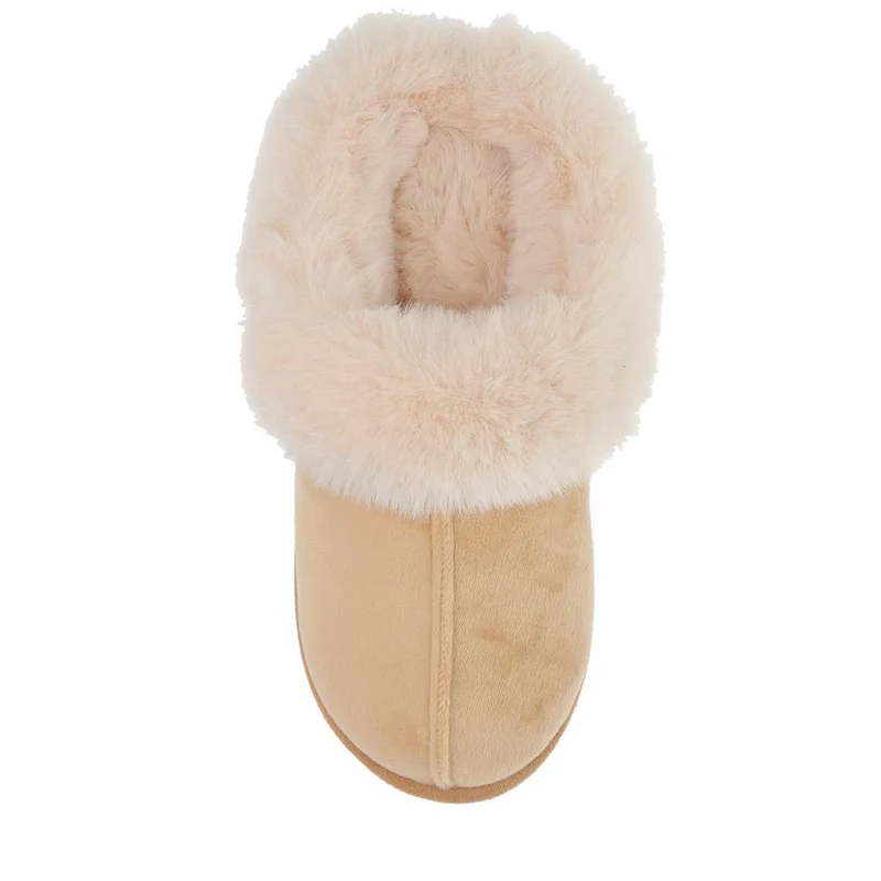 Memory Foam Mule Slippers - QING40036 / 326 295 - Chestnut