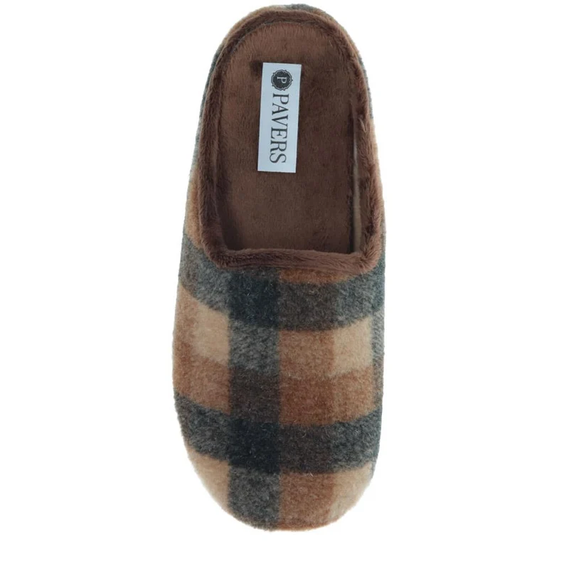 Warm-Lined Mule Slippers - BONAD40007 / 326 289 - Brown