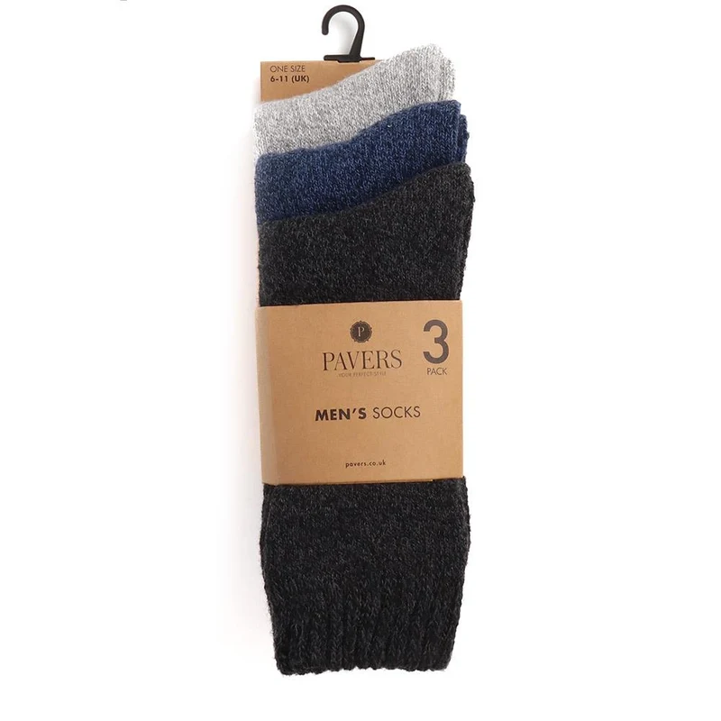 Three Pack Mens Socks - YIWU38035 / 324 429 - Grey Multi