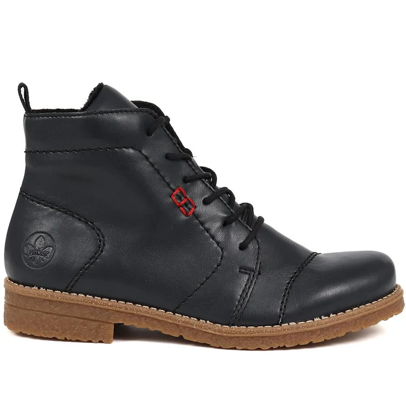 Lace-Up Ankle Boots - RKR38520 / 324 344 - Navy