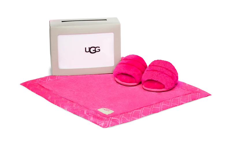 UGG Fluff Yeah Slide- und Lovely-Deckenset für Kleinkinder – Rock Rose