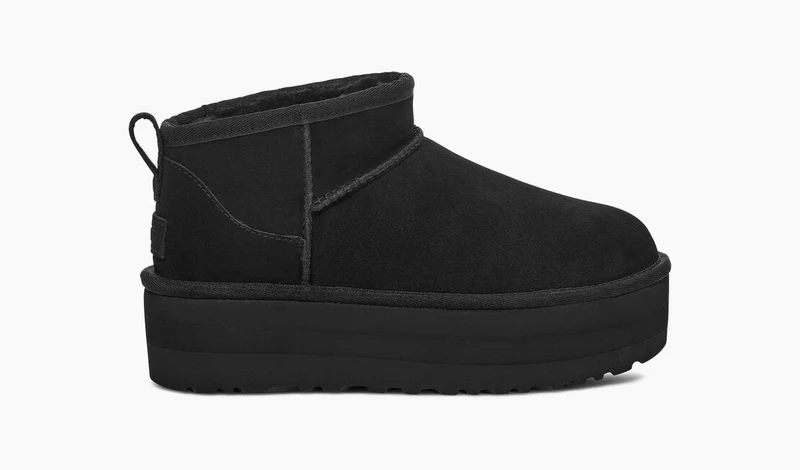 UGG Damen Ultra Mini Plateaustiefel - Schwarz