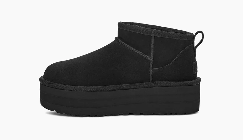 UGG Damen Ultra Mini Plateaustiefel - Schwarz