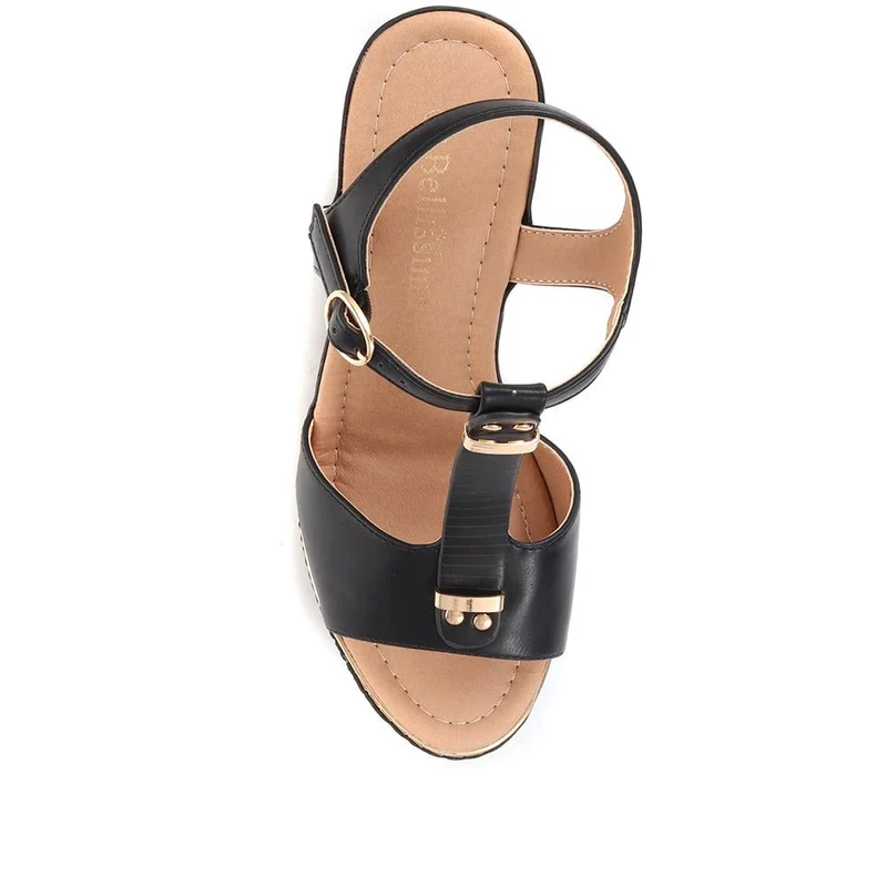 Wedge Heel Sandals - BELTRE35007 / 321 892 - Black