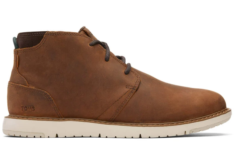 TOMS Herren-Navi-Lederstiefel – Topasbraun