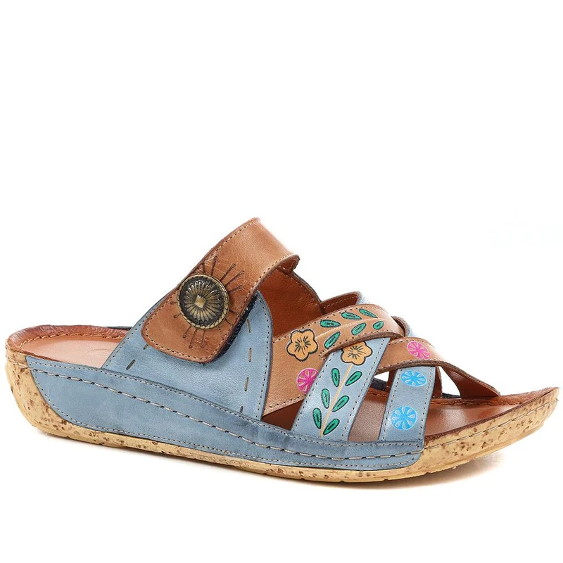 Leather Mule Sandals - KARY37015 / 323 771
