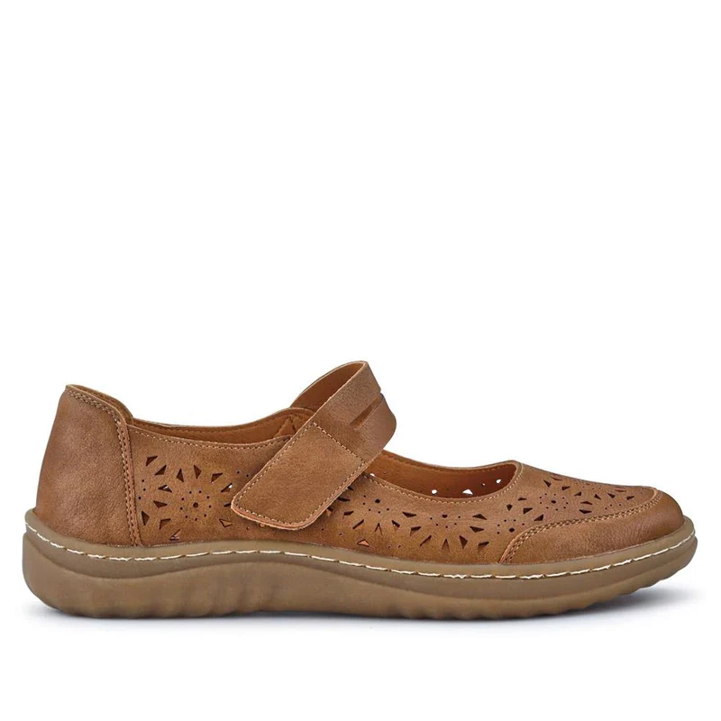 Chunky-Soled Mary Janes - WOIL41027 / 326 932 - Tan
