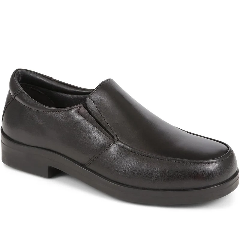 Extra Wide Fit Smart Leather Slip-Ons - DELROSSO / 324 141
