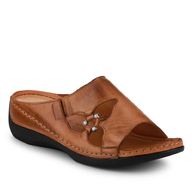 Leather Wedge-Heeled Mules - KARY41002 / 327 473
