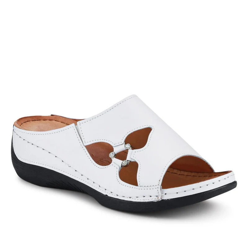 Leather Wedge-Heeled Mules - KARY41002 / 327 473