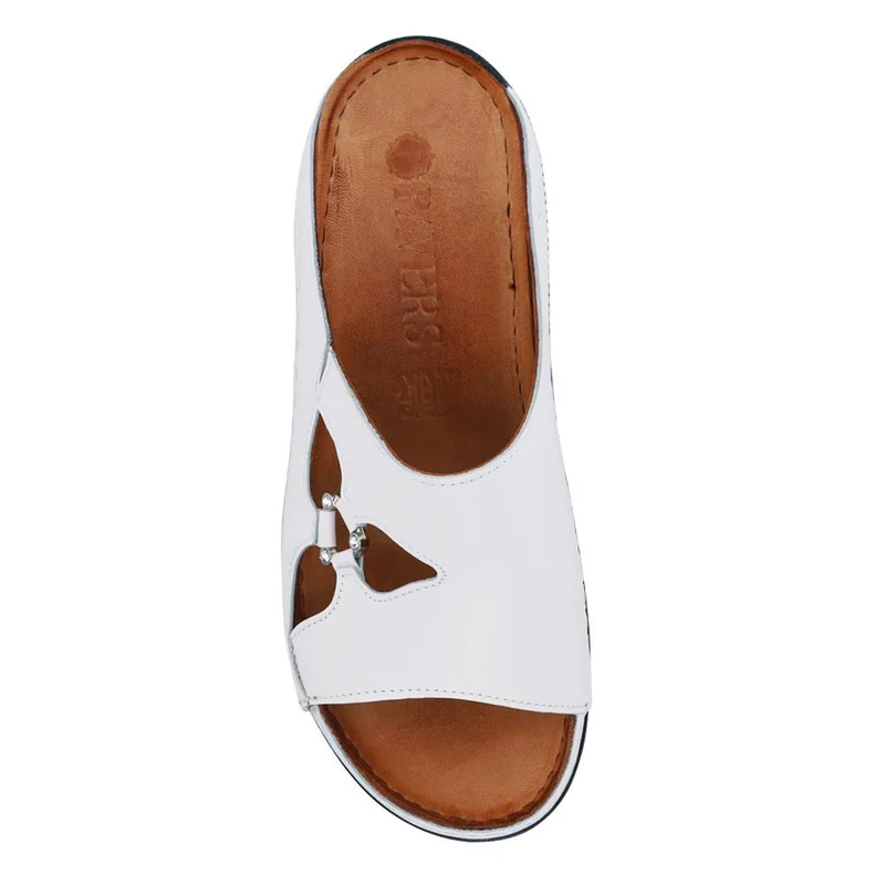 Leather Wedge-Heeled Mules - KARY41002 / 327 473 - White