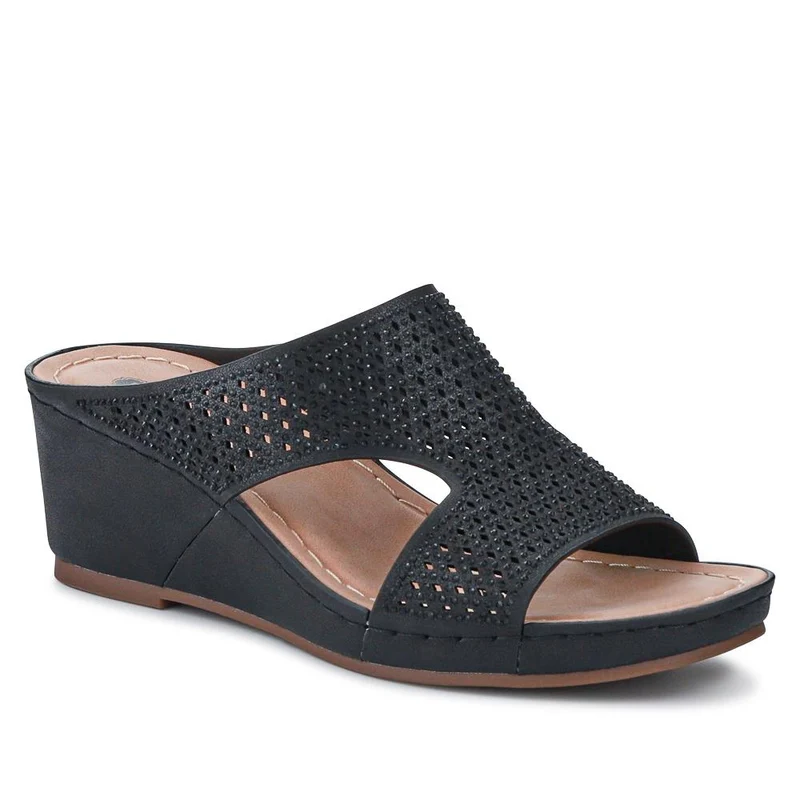 High Wedge Heel Mules - BAIZH41016 / 327 100 - Black