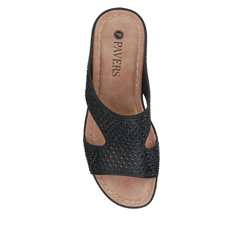High Wedge Heel Mules - BAIZH41016 / 327 100 - Black