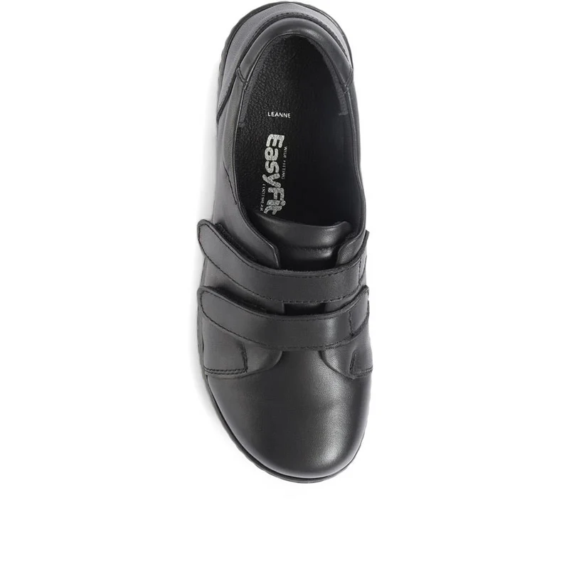 Extra-Wide Fit Adjustable Shoes - LEANNE / 320 188 - Black
