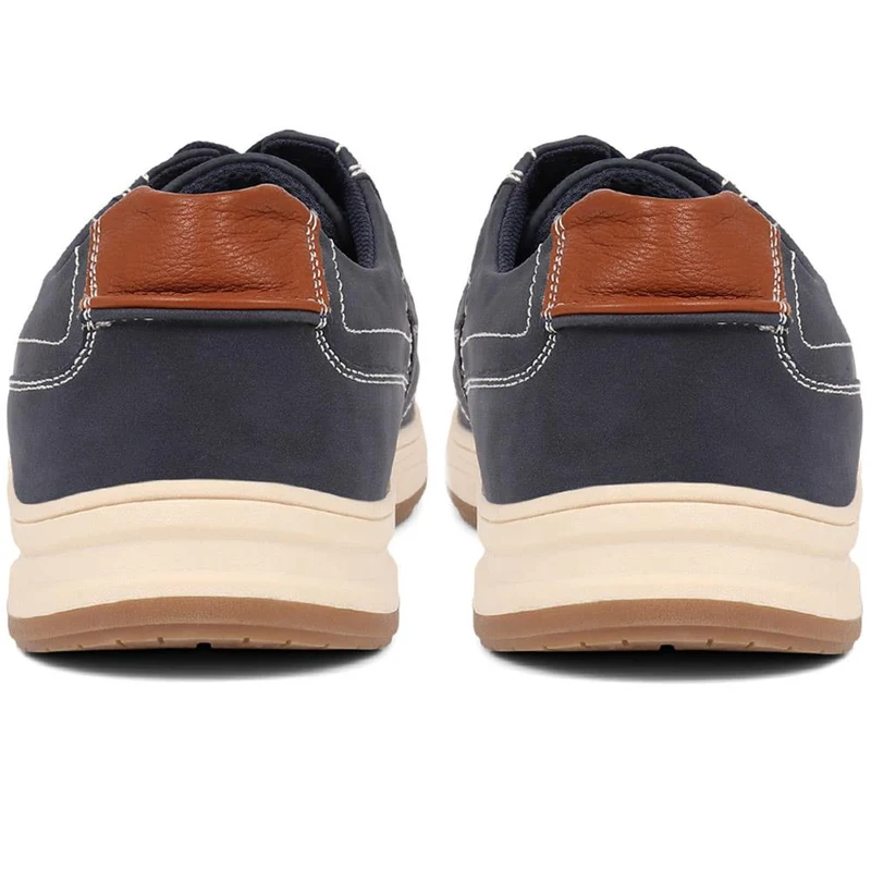 Wide Fit Casual Lace Up Shoes - CHANG39005 / 324 984 - Navy