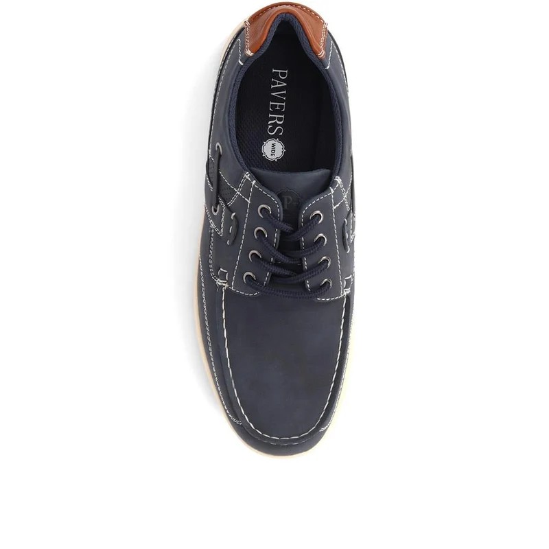 Wide Fit Casual Lace Up Shoes - CHANG39005 / 324 984 - Navy