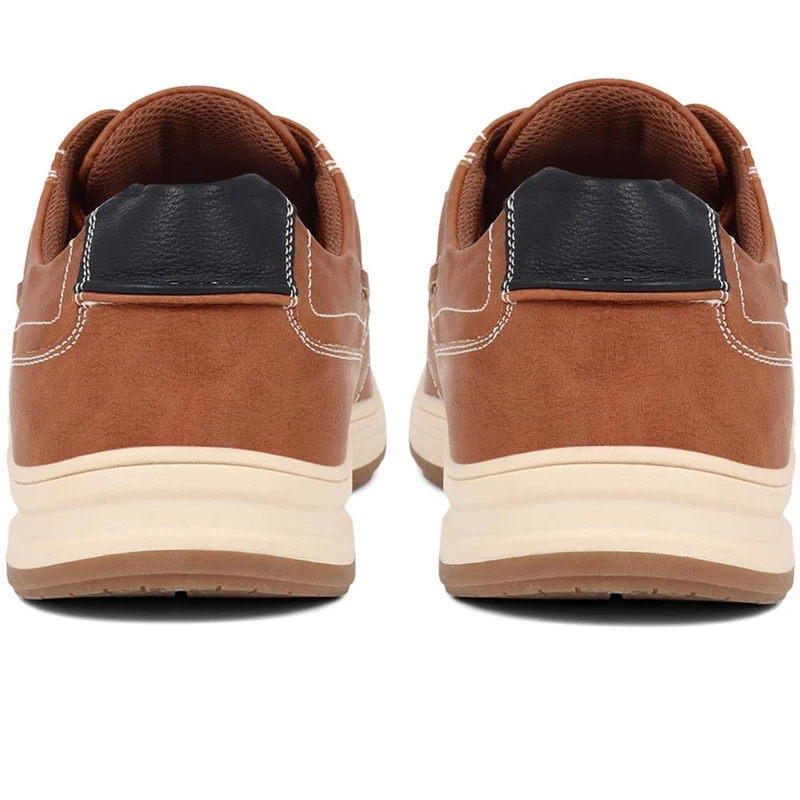 Wide Fit Casual Lace Up Shoes - CHANG39005 / 324 984 - Tan