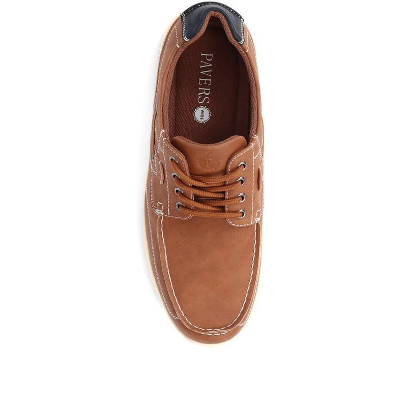 Wide Fit Casual Lace Up Shoes - CHANG39005 / 324 984 - Tan