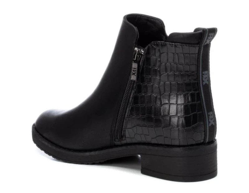 Xti Damen Crocodile Scale Stiefeletten - Schwarz