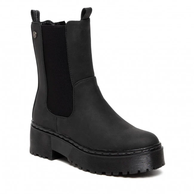 Refresh Frauenmode Chelsea Stiefel - Schwarz
