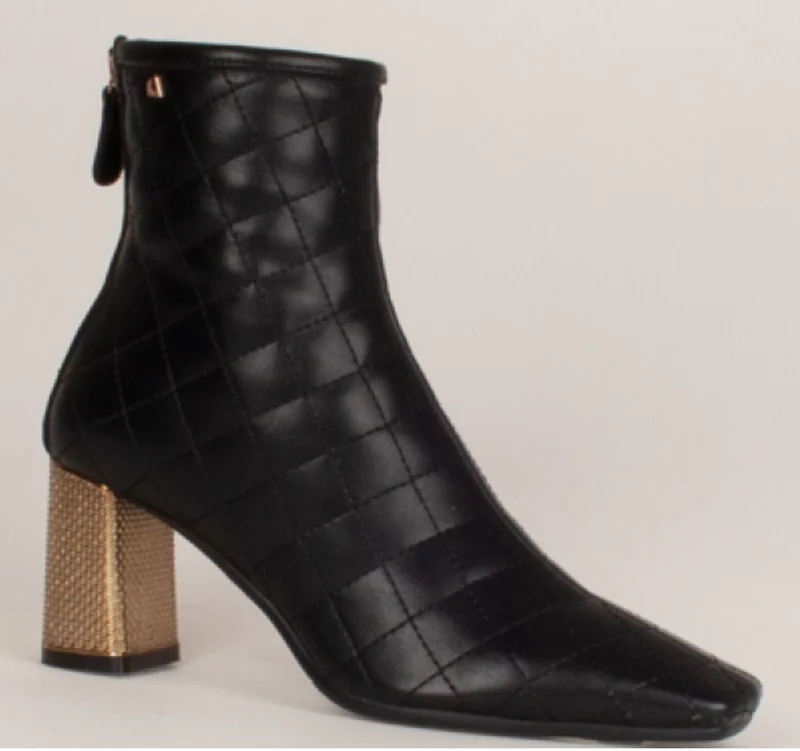 Una Healy Damen Broken Arrows Fashion Ankle Boot – Vinyl Black Cube
