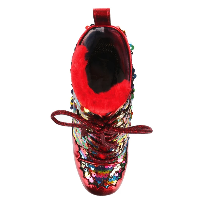 Irregular Choice Damen-Stiefelette Pierrette mit Absatz - Rot