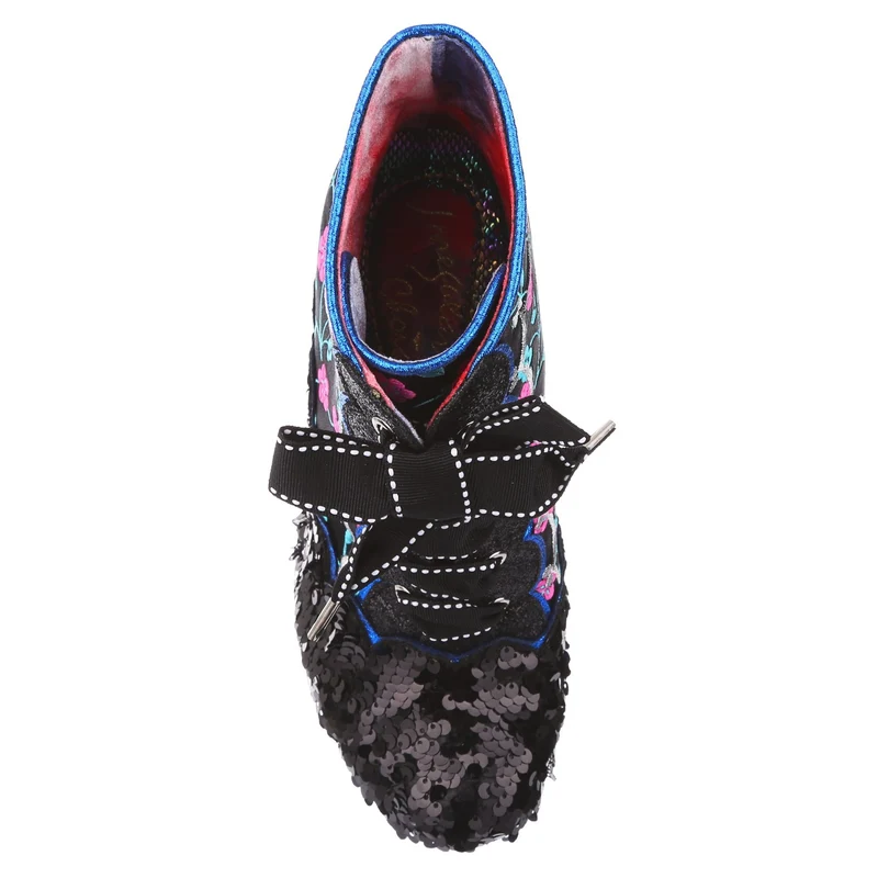 Irregular Choice Damen-Stiefelette „Chinese Whispers“ mit Absatz - Schwarz