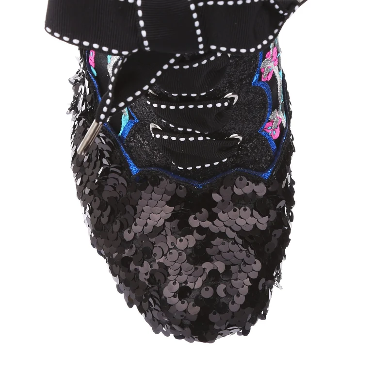 Irregular Choice Damen-Stiefelette „Chinese Whispers“ mit Absatz - Schwarz