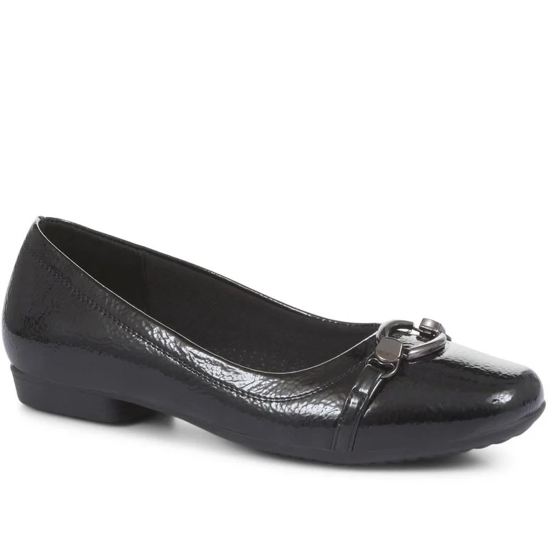 Slip-On Ballerina Pumps - WK33001 / 319 767 - Black Patent