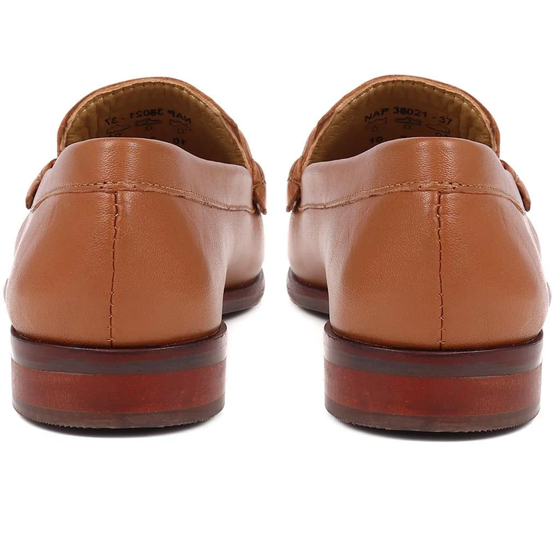 Leather Snaffle Loafers - NAP38021 / 325 129 - Tan