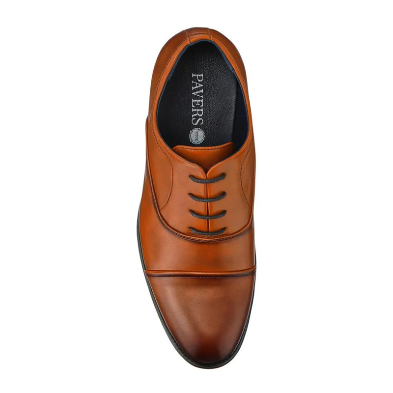 Wide Fit Smart Lace Up Shoes - XINGH41002 / 327 183 - Tan
