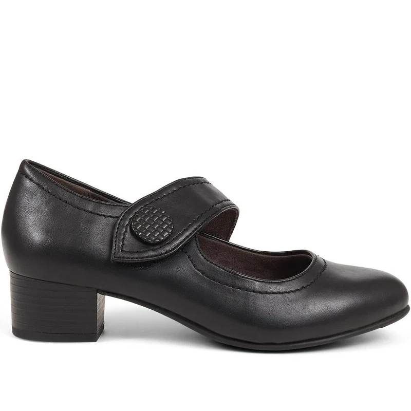 Wide Strap Mary Janes - JANSP37011 / 323 935 - Black