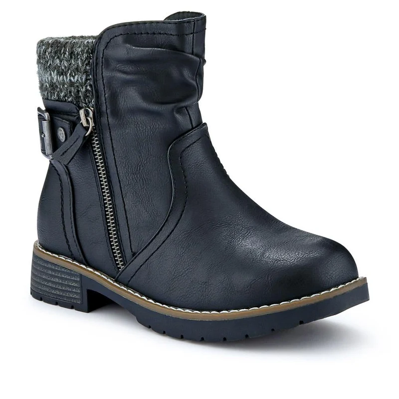 Extra-Wide Knitted Cuff Boots - BELLINI / 326 750 - Black