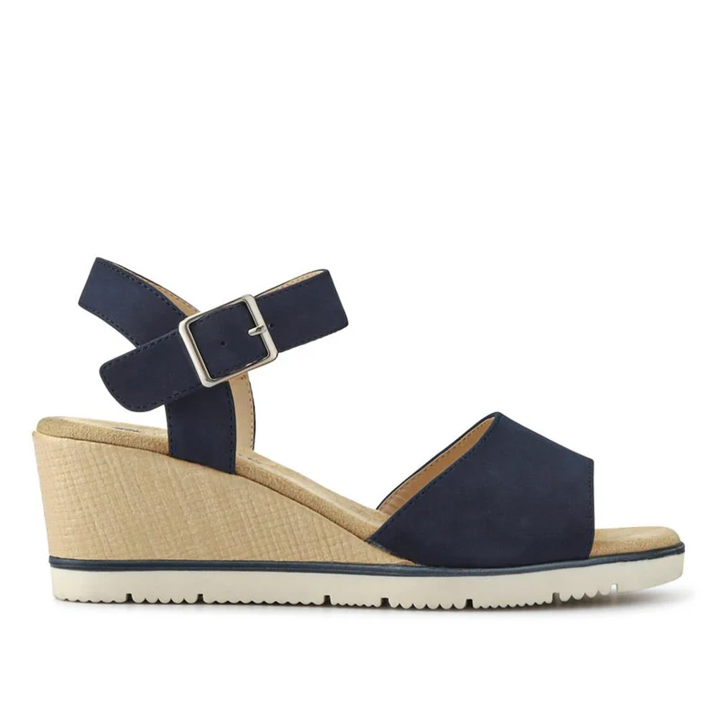 Elasticated Casual Sandals - WBINS41038 / 327 221 - Navy