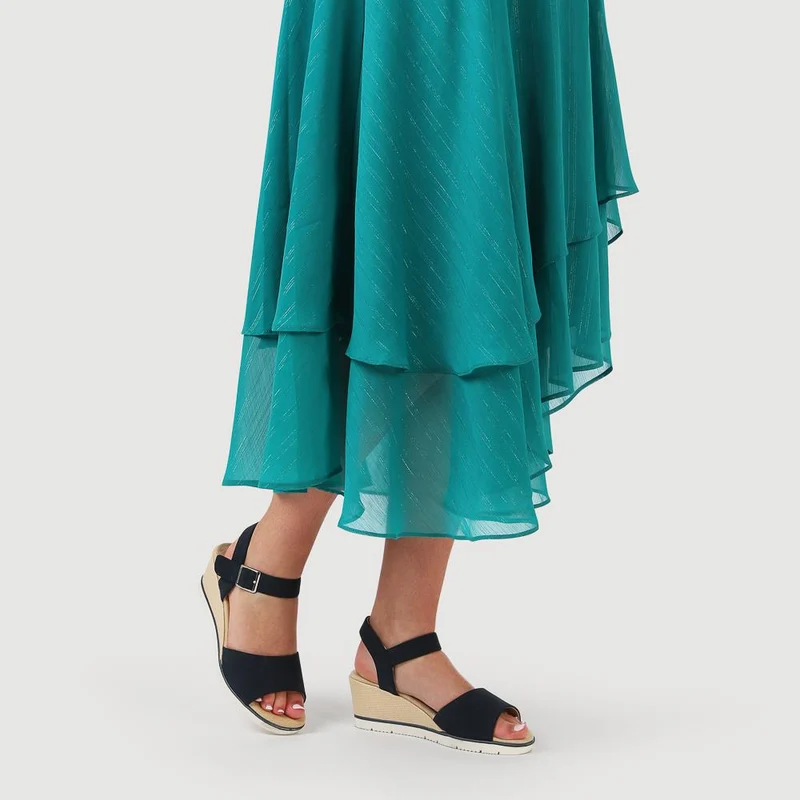 Elasticated Casual Sandals - WBINS41038 / 327 221 - Navy