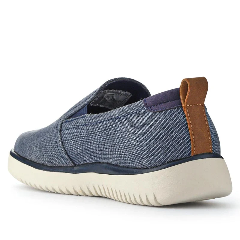Wide-Fit Fabric Slip-On Shoes - XINGH41005 / 327 186 - Navy