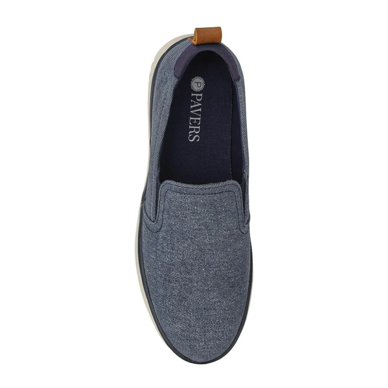 Wide-Fit Fabric Slip-On Shoes - XINGH41005 / 327 186 - Navy
