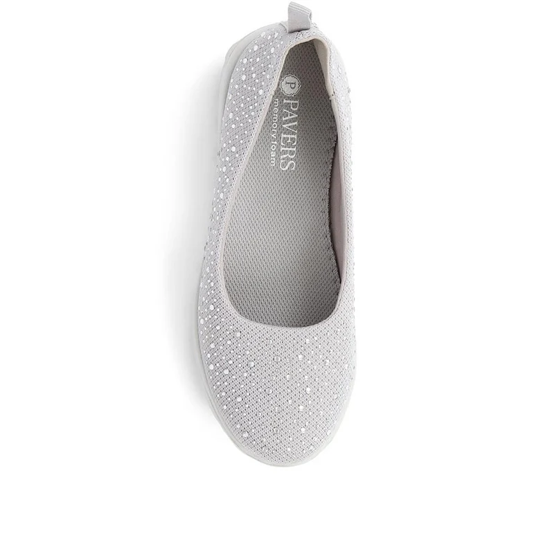 Lightweight Slip On Pumps - BRK39005 / 325 008 - Light Grey