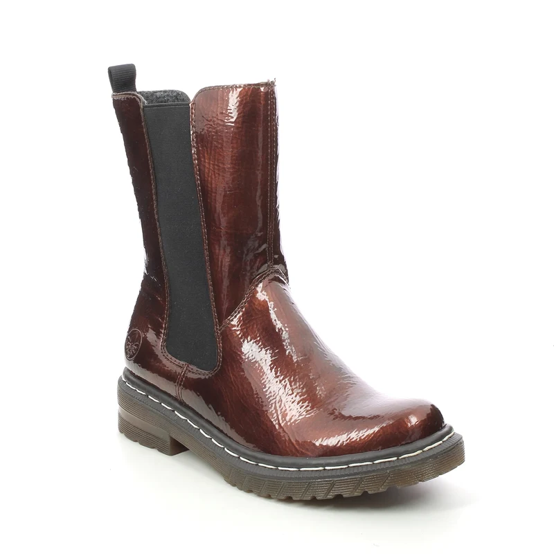 Rieker Damen Groß Chelsea Stiefel - Bronze