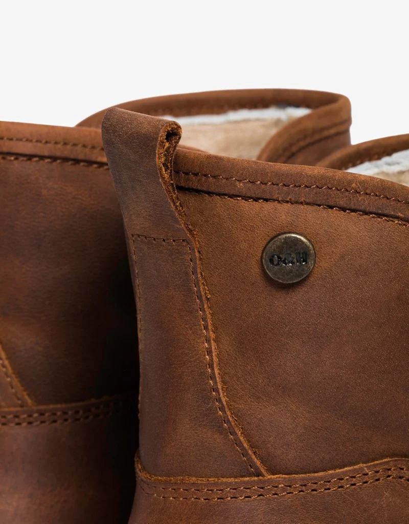 Oak & Hyde East Side Cesar Leder-Knöchelbuch für Damen – Cognac